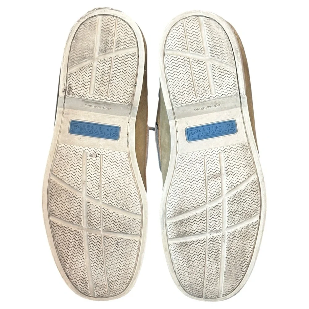 Sperry Top-Sider A/O 2-Eye Colorblock Boat Shoes Cream/Dusty Olive/Tan Men’s 12